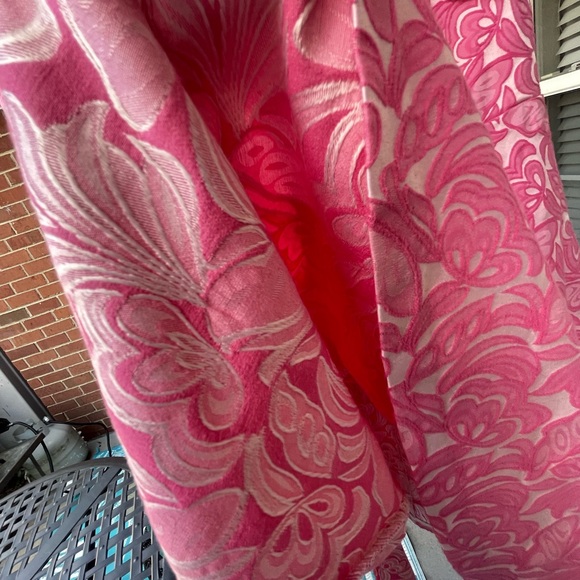 EUC Maeve Anthropologie Pink Size 12 Sleeveless Jacquard V-Neck A-Line Dress - Picture 6 of 7